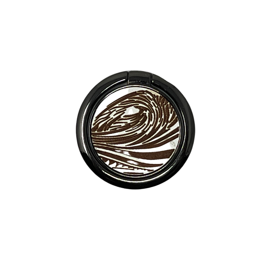 Wave Wood Ring Phone Grip