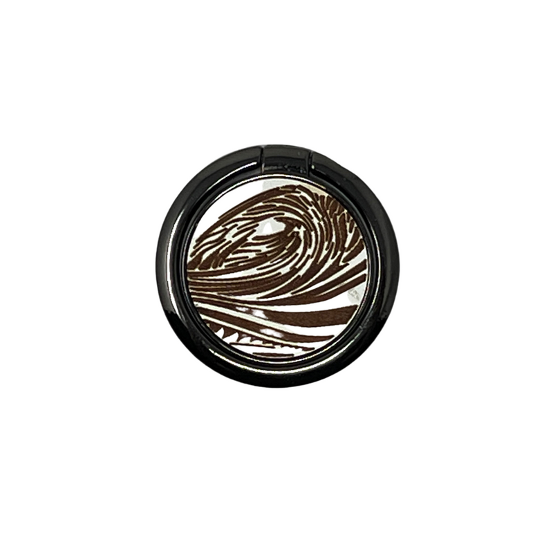 Wave Wood Ring Phone Grip