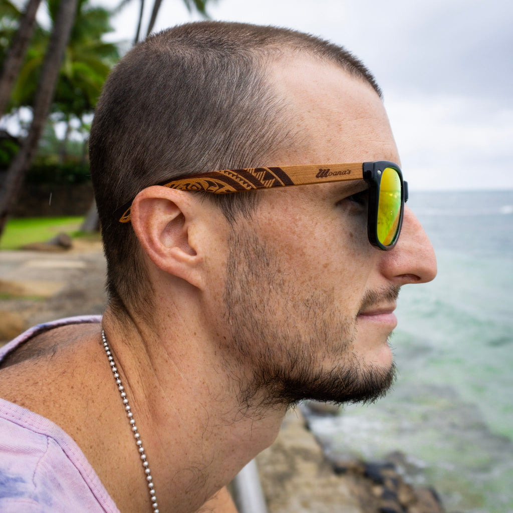 The Hapa Sunglasses with Red Mirror Polarized Lens
