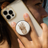Pineapple Rounded Wood Phone Grip