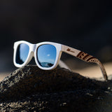 The Pearl Wood Sunglasses with Grey Mirror Polarized Lens