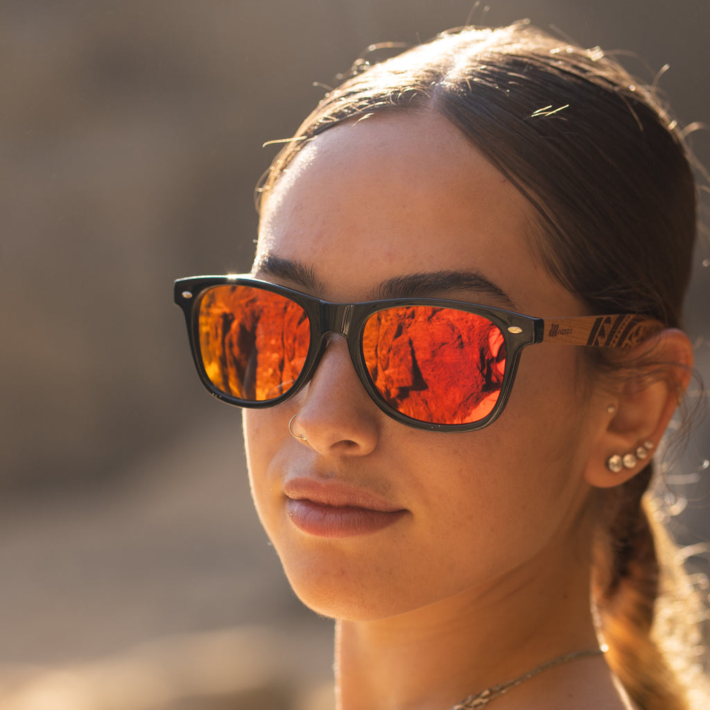 The Hapa Sunglasses with Red Mirror Polarized Lens
