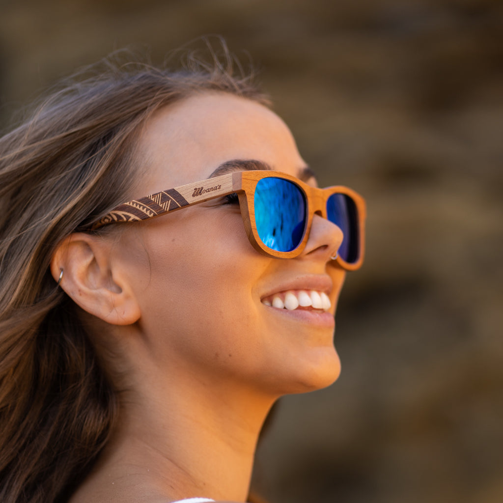 cool blue sunglasses for the beach