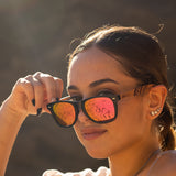 The Hapa Sunglasses with Pink Mirror Polarized Lens