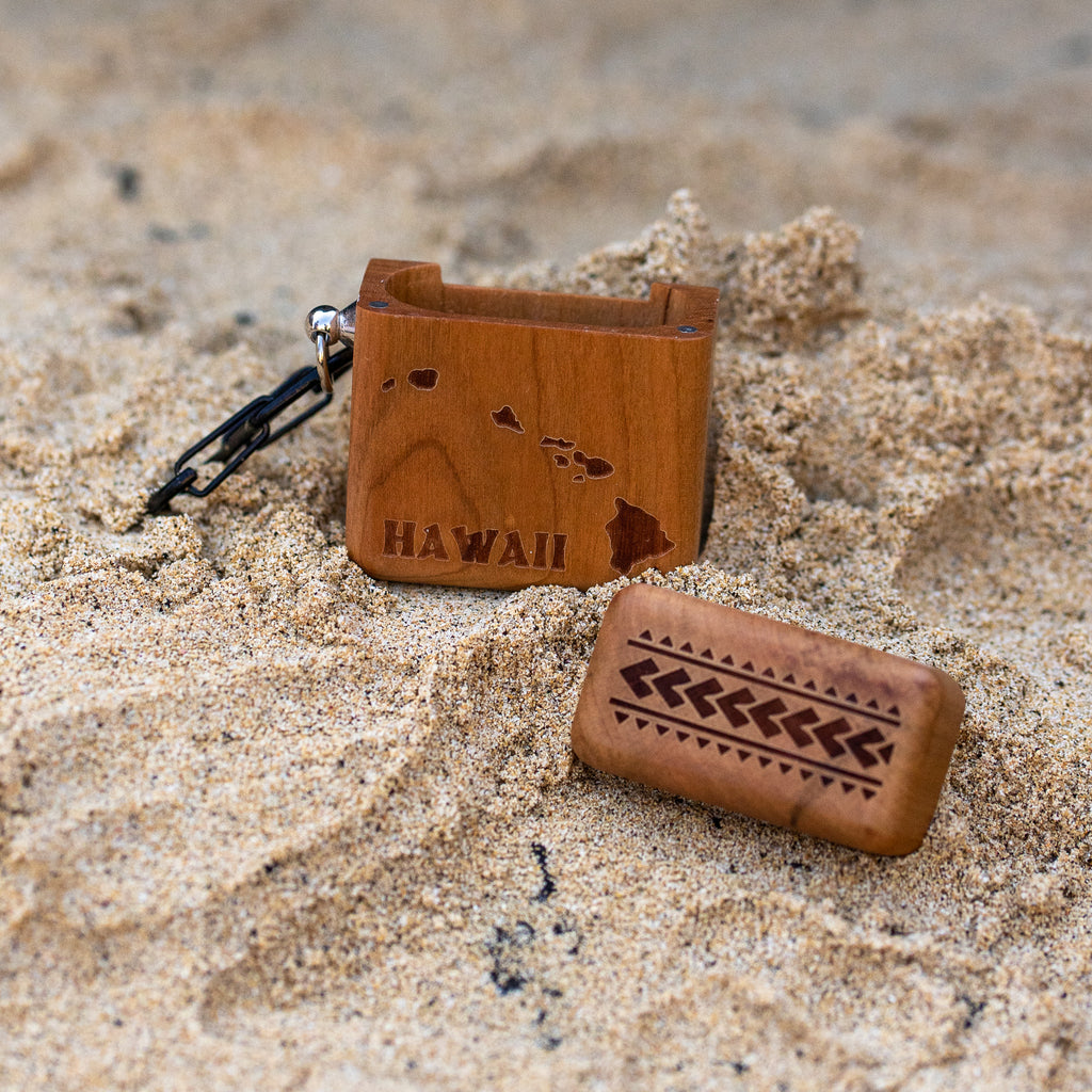 wood airpod case