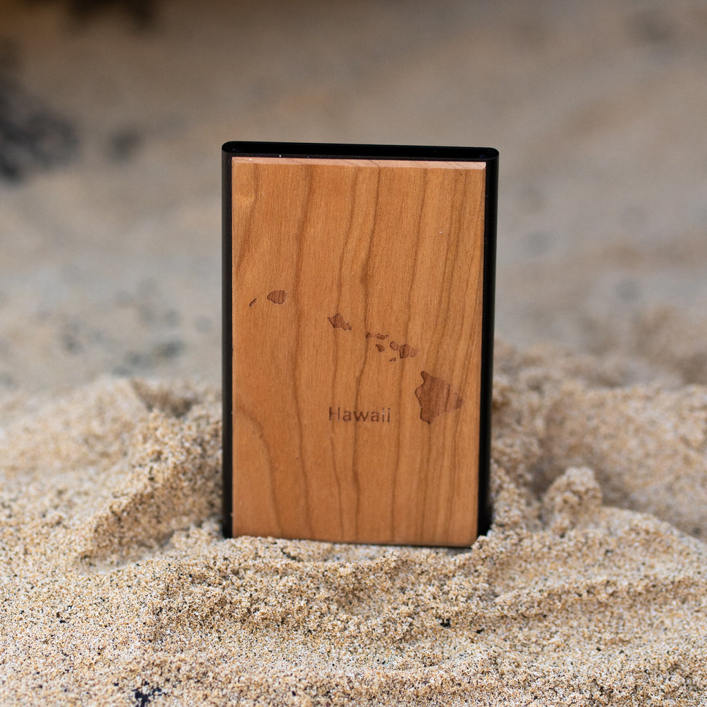 wood wallet credit card holder