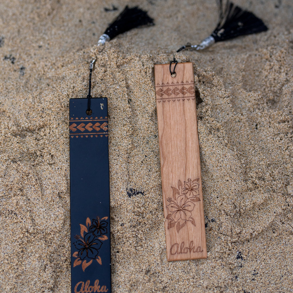 Hibiscus Wood Bookmark