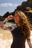 Sunset Classic Wood Sunglasses with Pink Mirror Polarized Lens