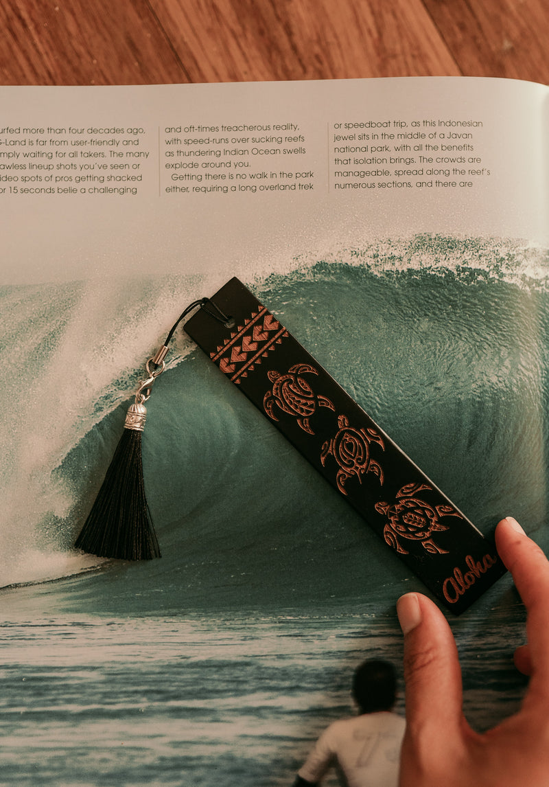 etched wood bookmark