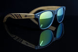 Black Sand Eco Friendly Sunglasses with Yellow Mirror Polarized Lens