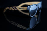Black Sand Eco Friendly Sunglasses with Silver Mirror Polarized Lens