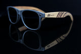 Black Sand Eco Friendly Sunglasses with Silver Mirror Polarized Lens