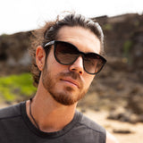 black frame cat eye sunglasses for men