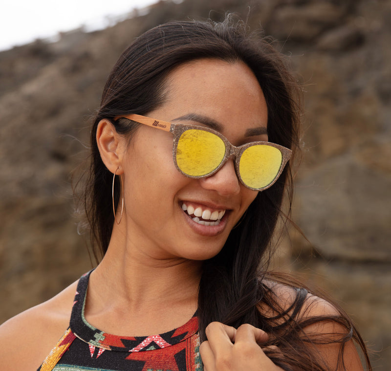 women hawaii sunglasses wood