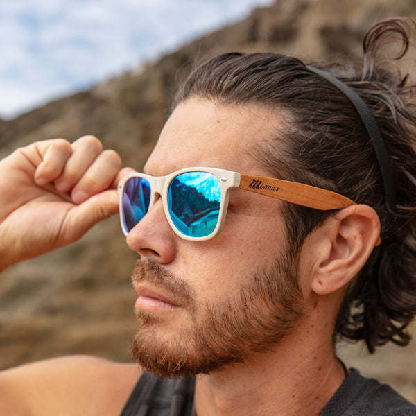 Honua Eco Friendly Sunglasses with Blue Mirror Polarized Lens