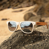 wayfarer frames feature the traditional silver mirror polarized lenses  design silver mirror polarized lens