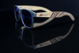 Black Sand Eco Friendly Sunglasses with Blue Mirror Polarized Lens