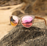 Sandy Classic Eco Friendly Sunglasses with Pink Mirror Polarized Lens