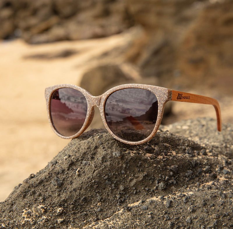 wheat straw and wood sunglasses