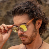 mens reflective lens sunglasses