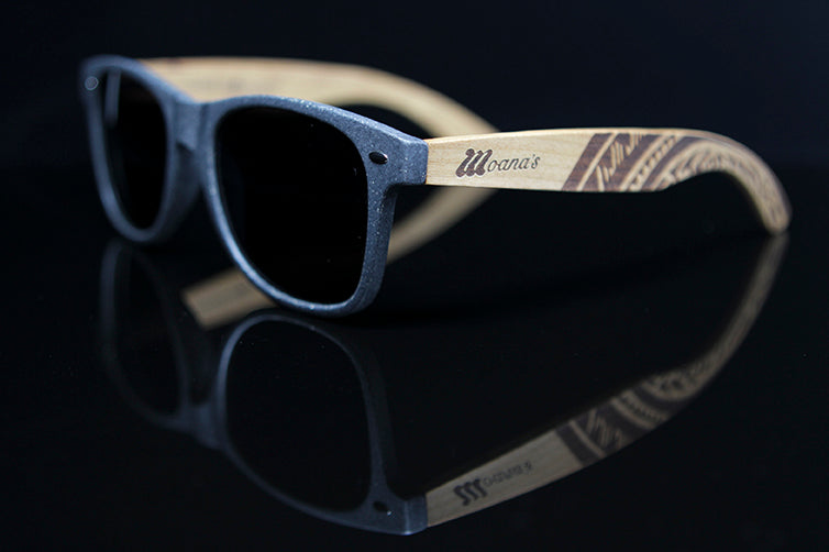 Black Sand Eco Friendly Sunglasses with Polarized Lens