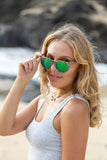 Kai Pāua Wood Sunglasses with Abalone Shell