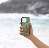 Green Hibiscus with Abalone Shells Phone Case