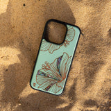 Green Hibiscus with Abalone Shells Phone Case