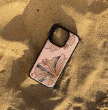 Pink Hibiscus with Abalone Shells Phone Case