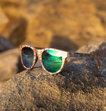 Kai Pāua Wood Sunglasses with Abalone Shell