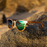 Kai Pāua Wood Sunglasses with Abalone Shell