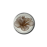 Hibiscus Rounded Wood Phone Grip