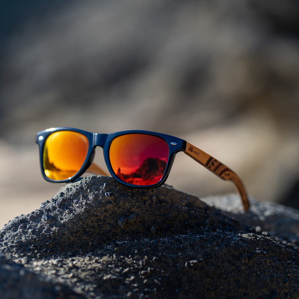 The Hapa Sunglasses with Red Mirror Polarized Lens