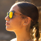 The Hapa Sunglasses with Red Mirror Polarized Lens
