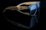 Black Sand Eco Friendly Sunglasses with Silver Mirror Polarized Lens