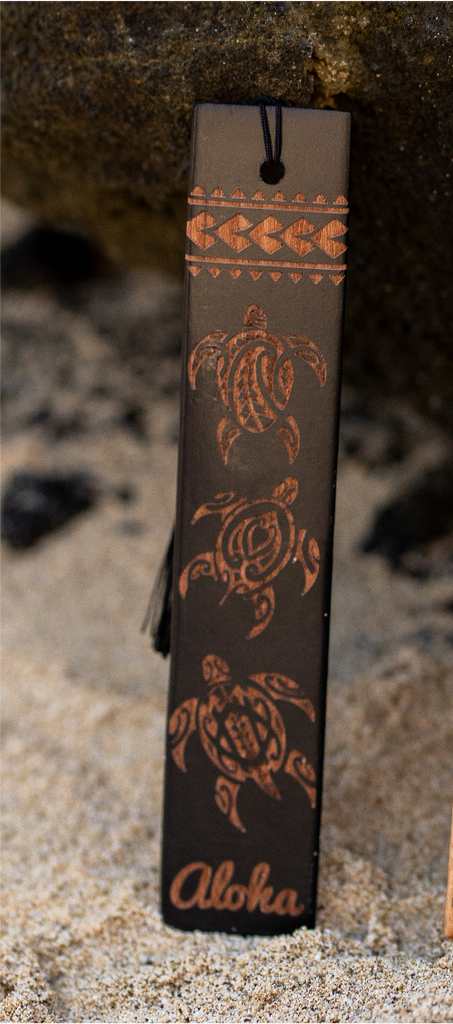black turtle wood bookmark