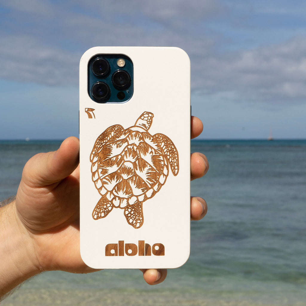 Wood Aloha Honu Phone Case