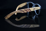 Black Sand Eco Friendly Sunglasses with Blue Mirror Polarized Lens
